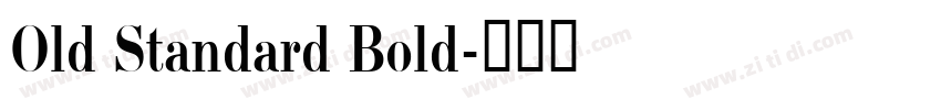 Old Standard Bold字体转换